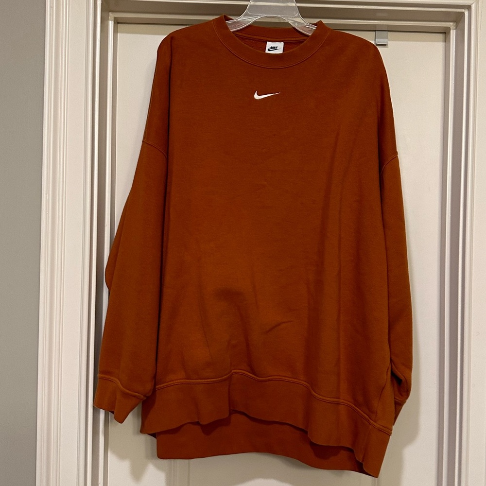 Nike oversized fleece crew sweatshirt
